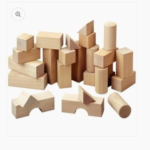 HABA Basic Building Blocks 26 Piece Natural Wood Starter Set